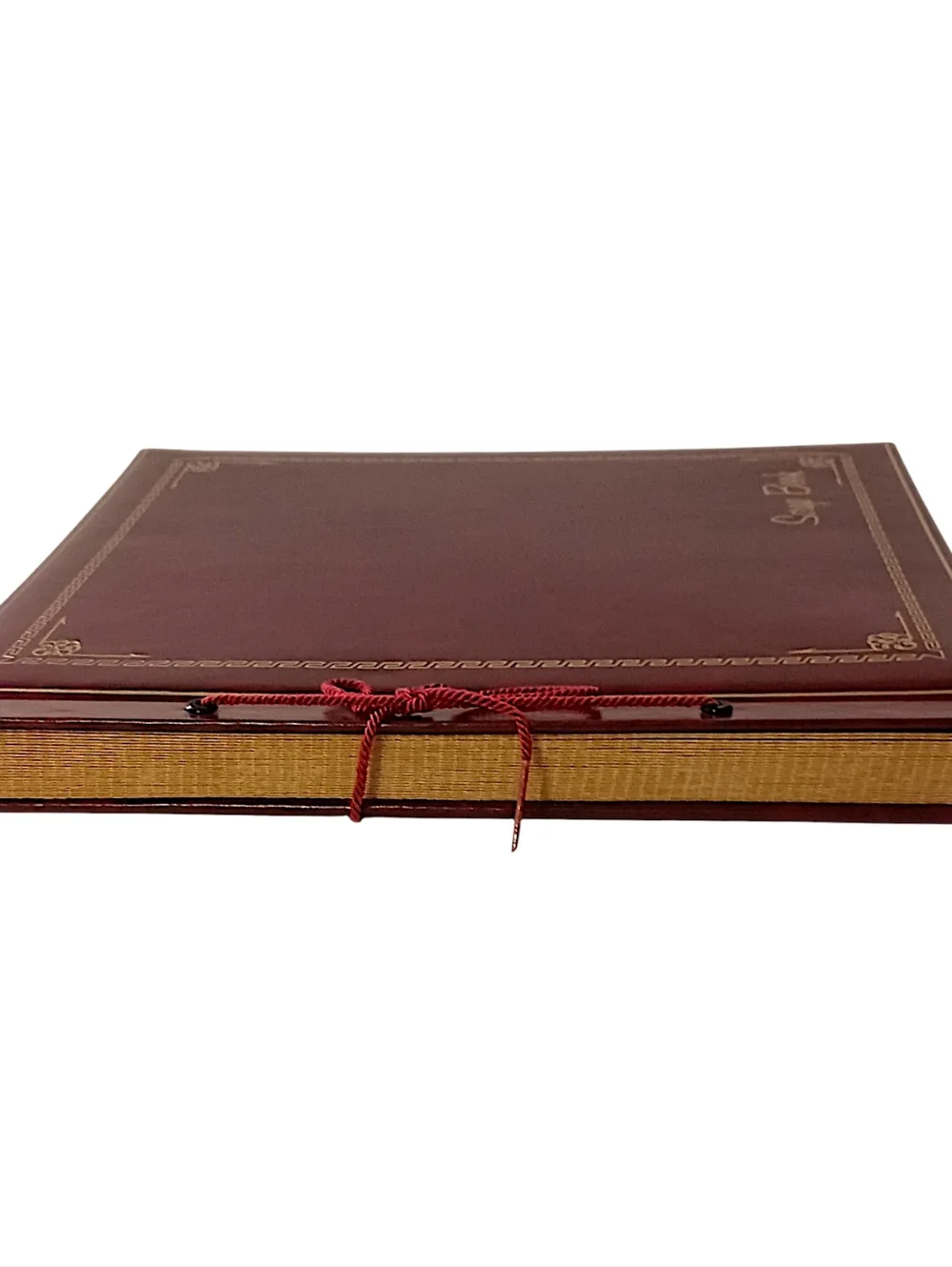 Vintage Springfield‎ Scrapbook Photo Mount Pages Burgundy USA Paisley Heirloom